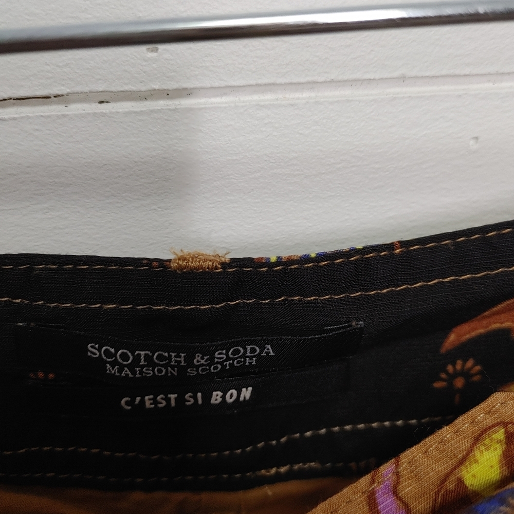 Scotch & Soda Linen Blend Floral Printed Straight Leg Pants Size M - Picture 6 of 15